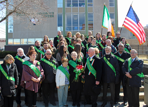 St Patrick's Day Parade kickoff from the Cosgrove steps